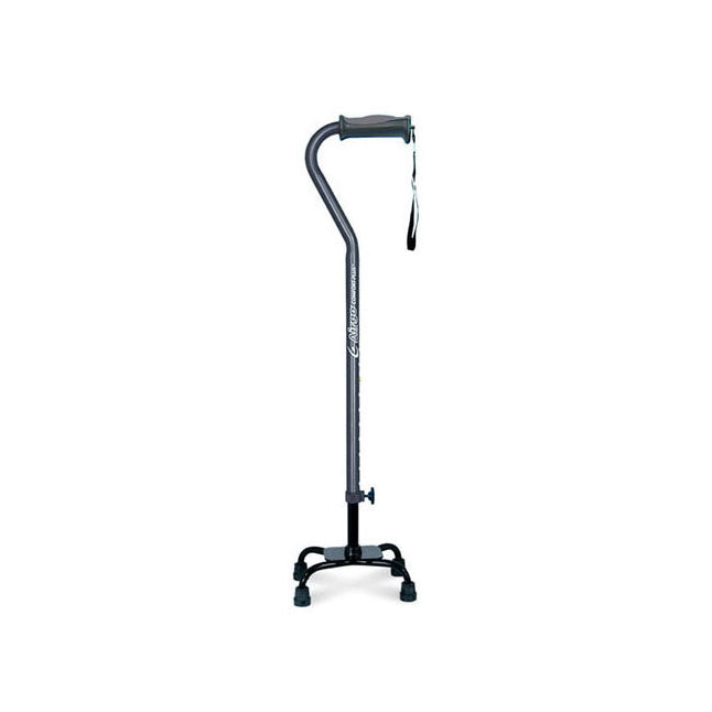 770-844 Airgo Comfort-Plus Adjustable Quad Cane, Large Base, H28" to 39" Black 1/EA