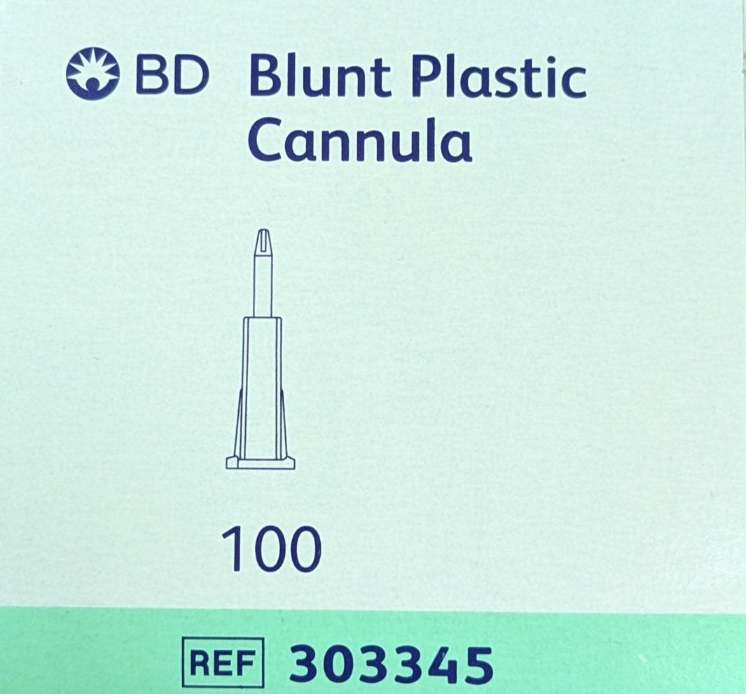 BD303345 Blunt Cannula, 17GA, Clear, 100EA/BX