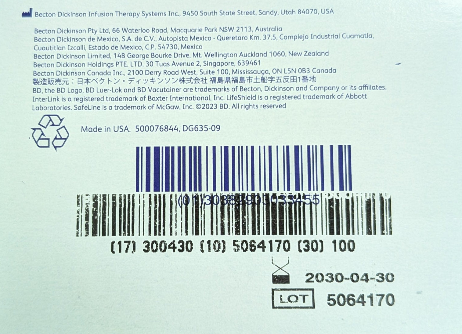 BD303345 Blunt Cannula, 17GA, Clear, 100EA/BX