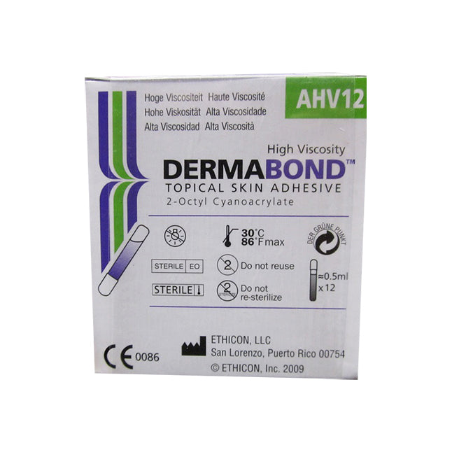 AHV12 DERMABOND Topical Skin Adhesive, Ampoule, 12EA/BX