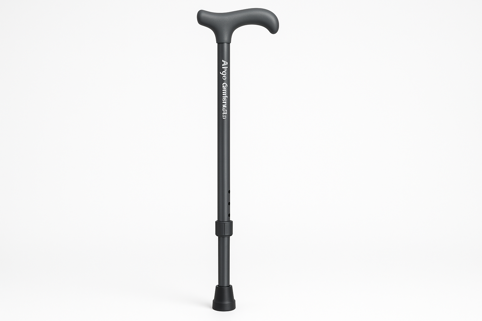 Airgo Comfort-Plus Aluminum Cane Derby Handle Charcoal