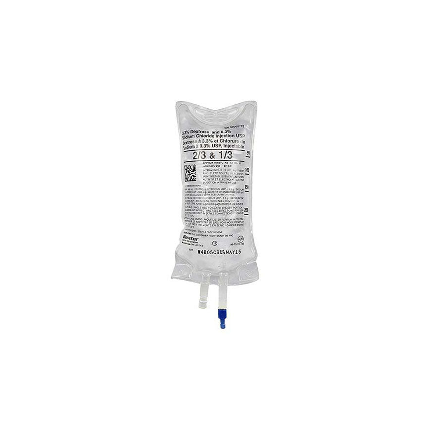 BAXJB1033 3.3% Dextrose and 0.3% Sodium Chloride Injection Solution, 500mL, 24EA/CA
