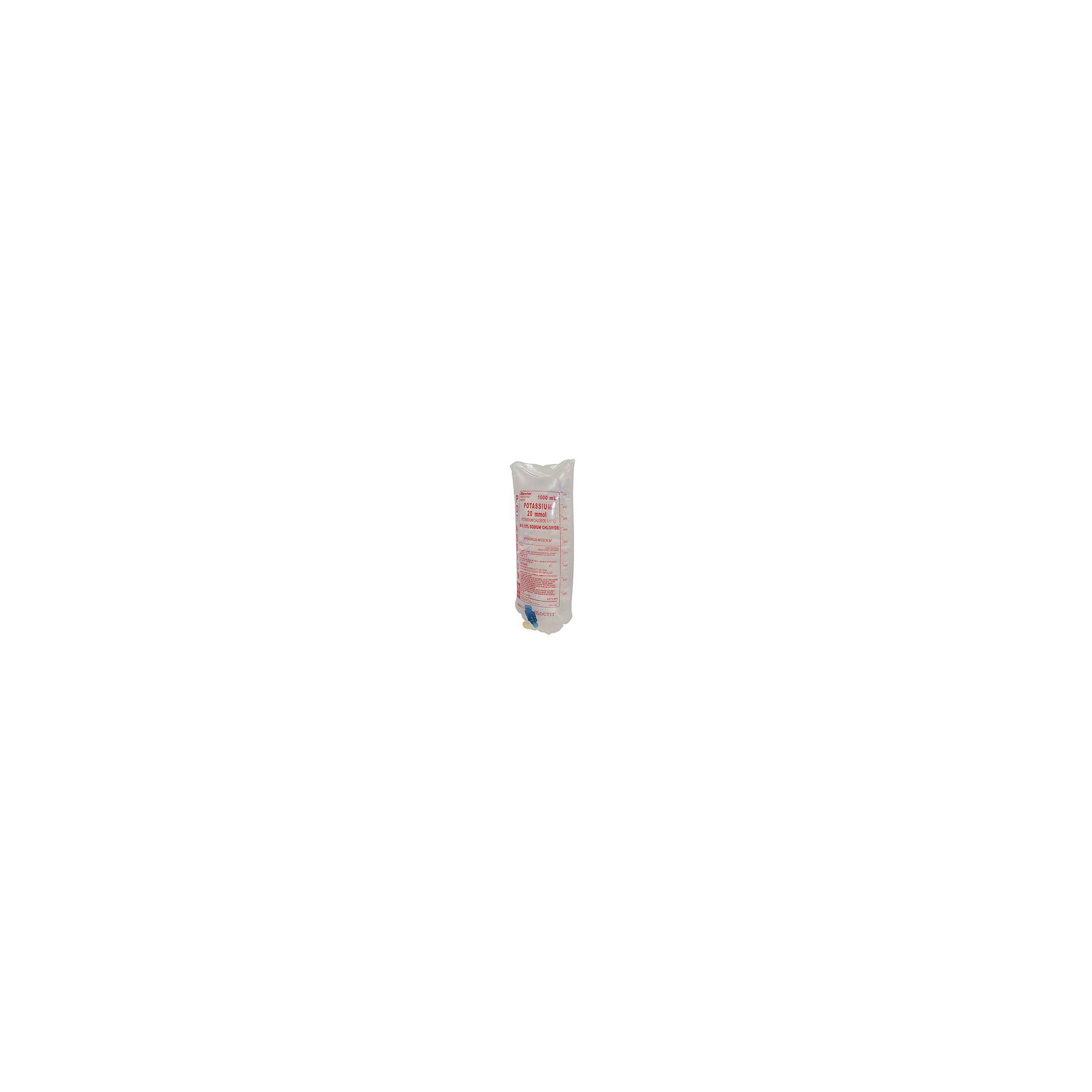 BAXJB1424 0.15% Potassium Chloride 3.3% Dextrose 0.3% Sodium Chloride Injection Solution, 1000mL, 12EA/BX