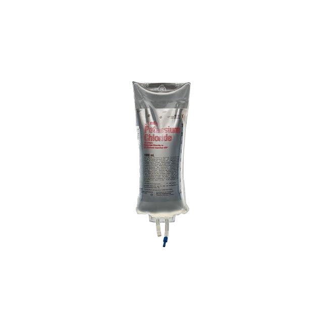 BAXJB1654 20mmol Potassium Chloride in 5% Dextrose and Sodium Chloride Solution, 1000mL, 12EA/BX