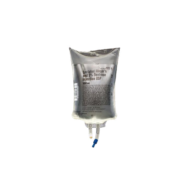 BAXJB2073 Lactated Ringers and 5% Dextrose Injection Solution, 500mL, 24EA/BX