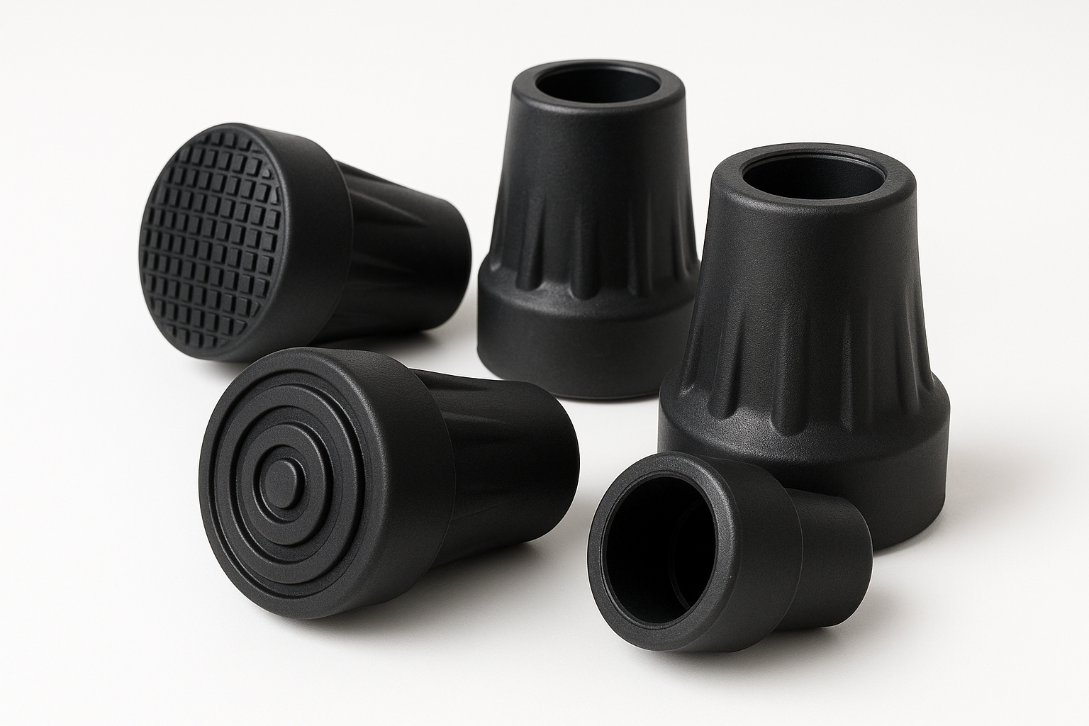 Black Rubber Cane Tip