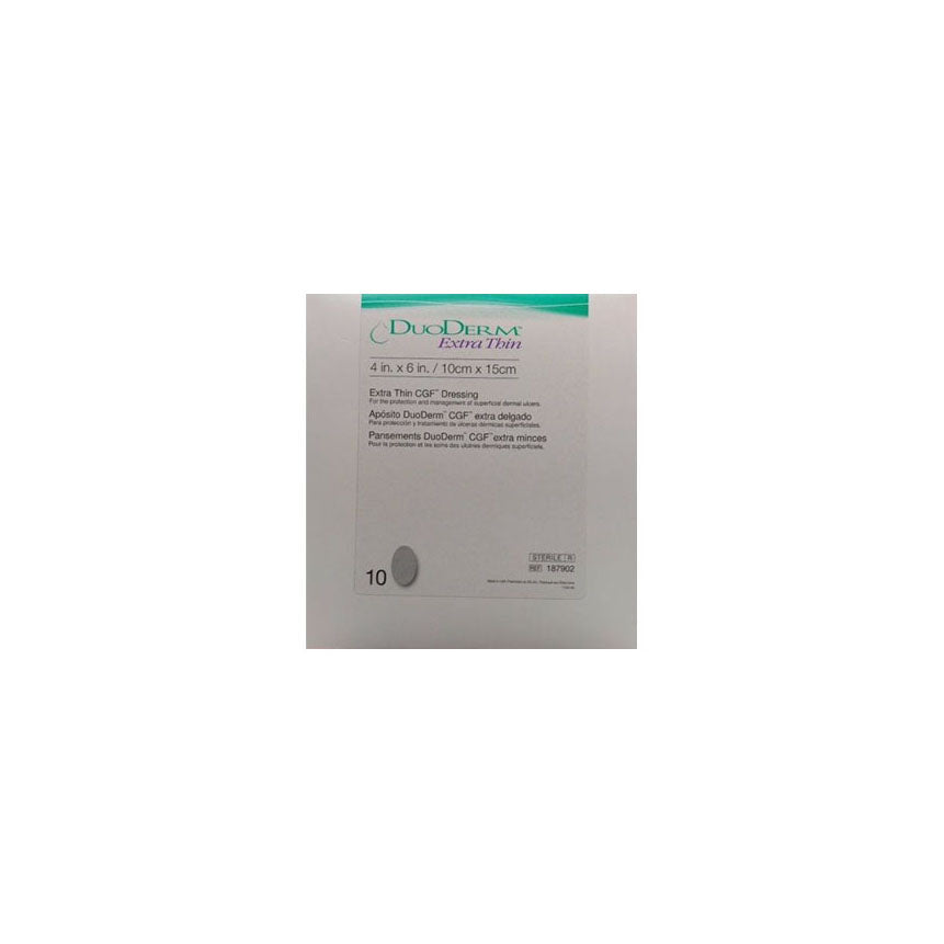 CON187902 DuoDERM Extra Thin Dressing, Oval, Beige, 4" x 6", 10EA/BX