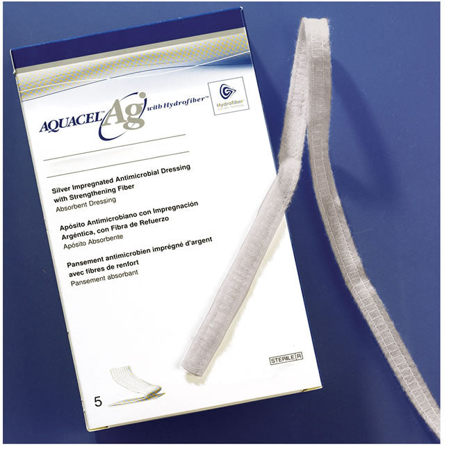 CON420127 AQUACEL Hydrofiber Ribbon Dressing, White, 1cm x 45cm, 5EA/BX