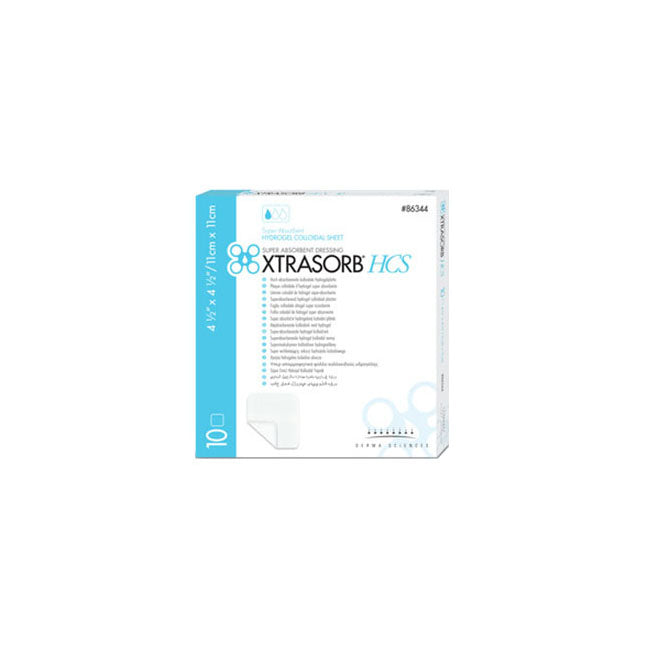 DUP86344 XTRASORB HCS Super Absorbent Dressing, Non-Adhesive, 4.3" x 4.3", 10EA/BX