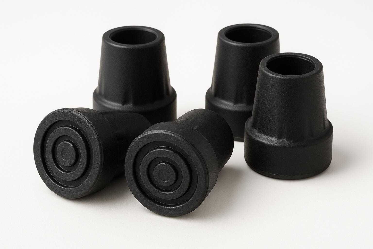 Heavy Duty Black Rubber Cane Tips