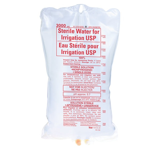 IC07973259 Sterile Water for Irrigation, USP, 3000mL, 4EA/CA