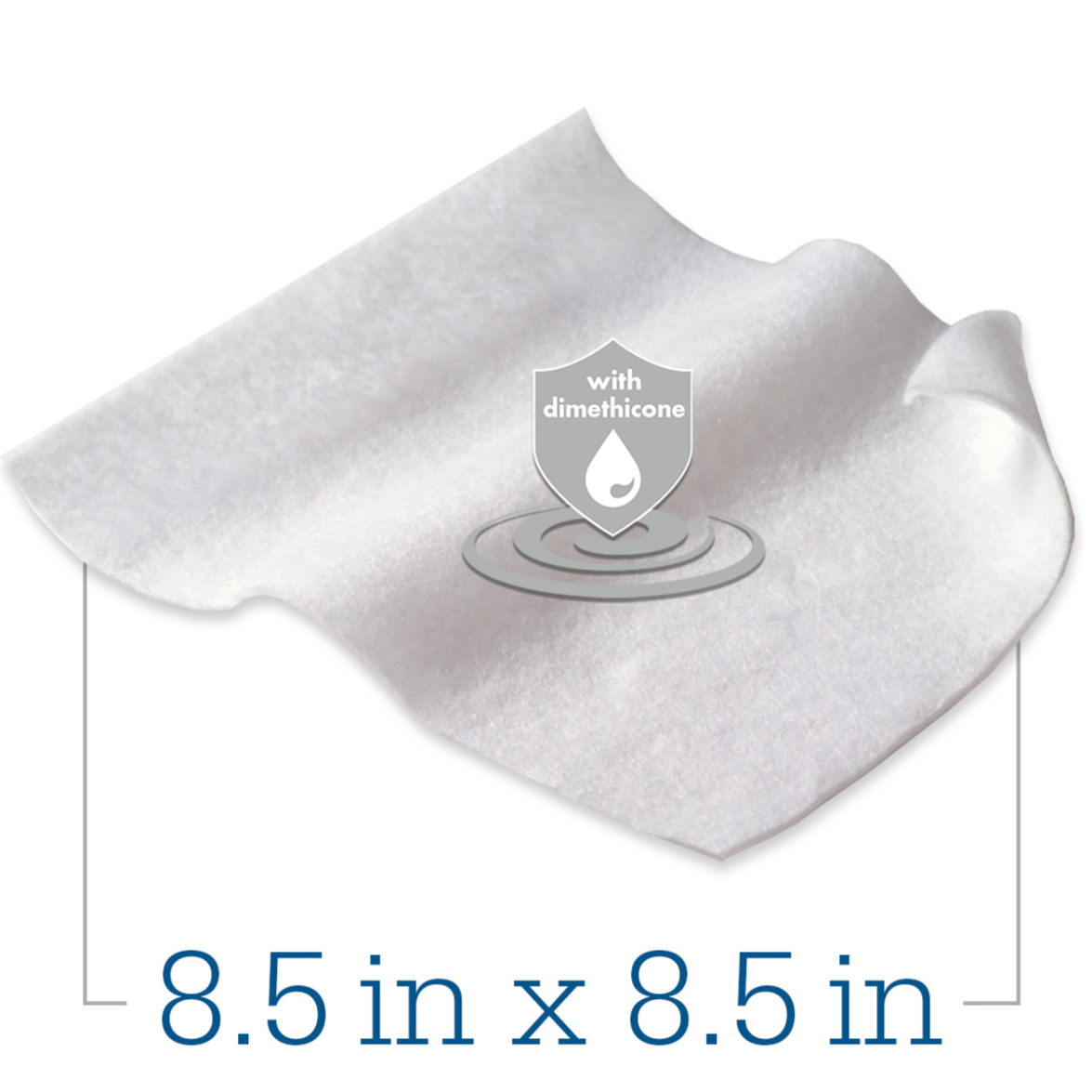 SAGE7403 Comfort Shield Barrier Cream Cloth, with 3% Dimethicone, W8.5" x L8.5" Large, 3EA/BX