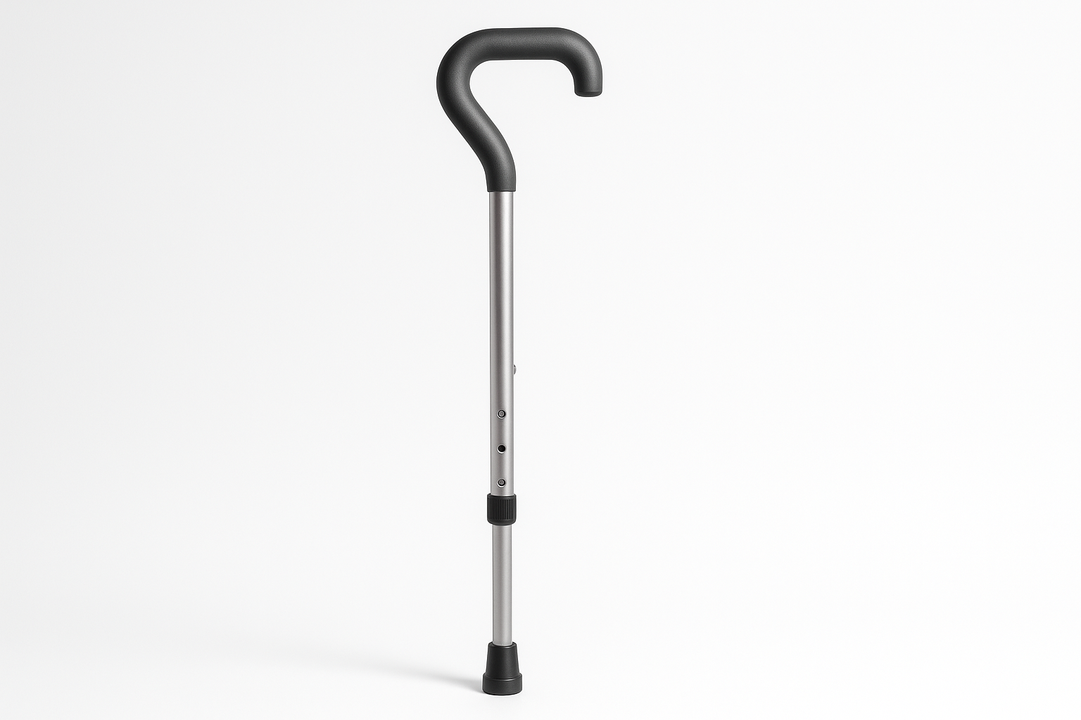 J-Hook Handle Cane Push Button