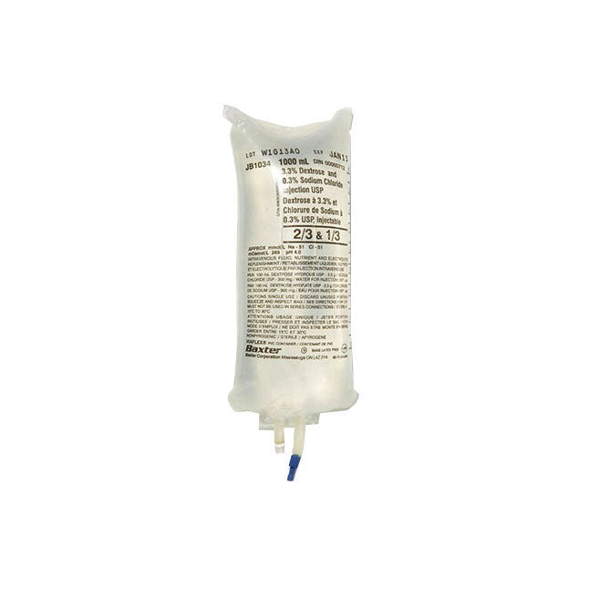 JB1034 3.3% Dextrose and 0.3% Sodium Chloride Injection Solution, 1000mL, 12EA/CA