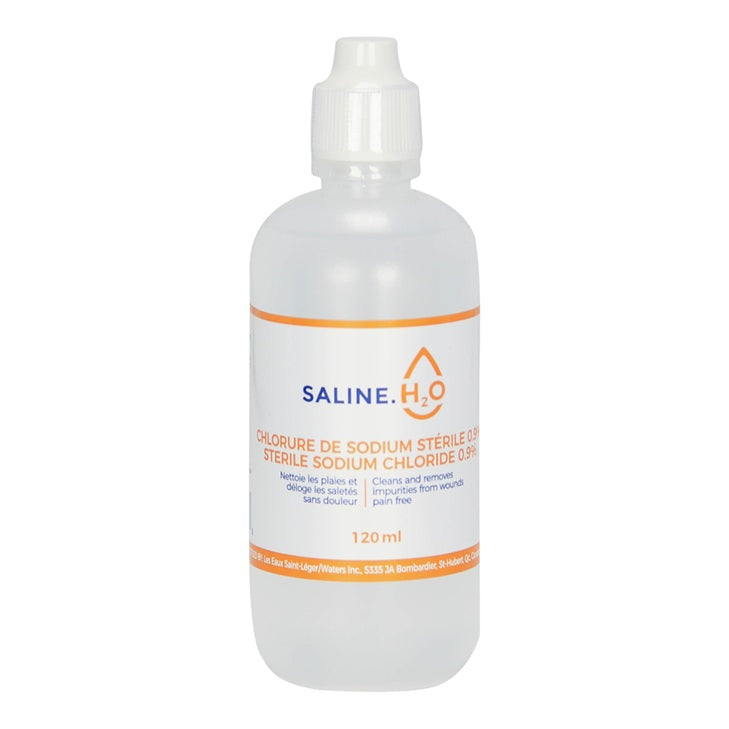 LE12024SA USP Sterile Sodium Chloride Saline 0.9%, 120mL, 24EA/BX