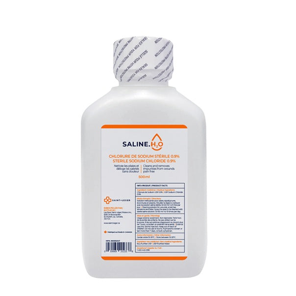 LE50012SA USP Sterile Sodium Chloride Saline 0.9%, 500mL, 12EA/BX