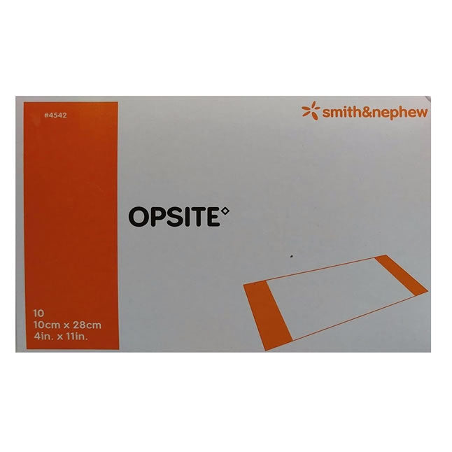 SN4542 OPSITE Transparent Adhesive Polyurethane Film Dressing, 10cm x 28cm, 10EA/BX