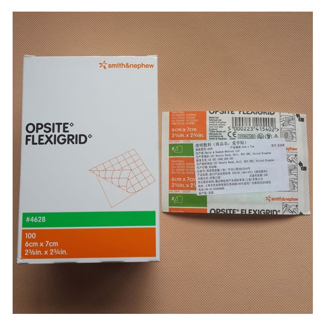 SN4628 OPSITE FLEXIGRID Transparent Adhesive Film Dressing, 6cm x 7cm, 100EA/BX