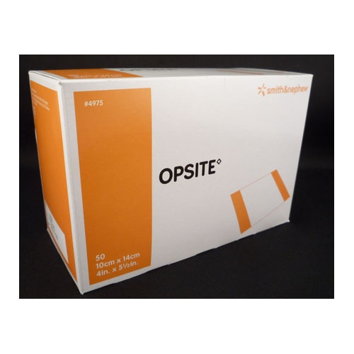 SN4975 OPSITE Transparent Adhesive Polyurethane Film Dressing, 10cm x 14cm, 50EA/BX