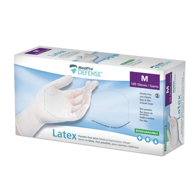 MedPro Defense Exam Glove, Latex, Powder Free 100EA/BX