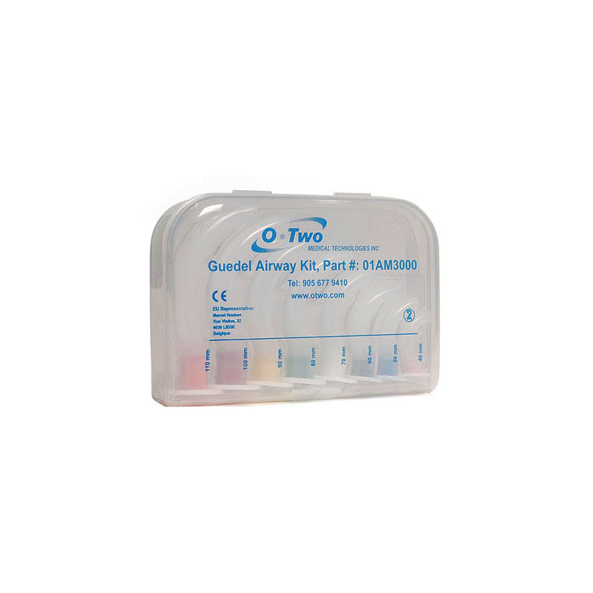 01AM3000 Guedel Oro-Pharyngeal Airway Kit, Assorted, 1/EA