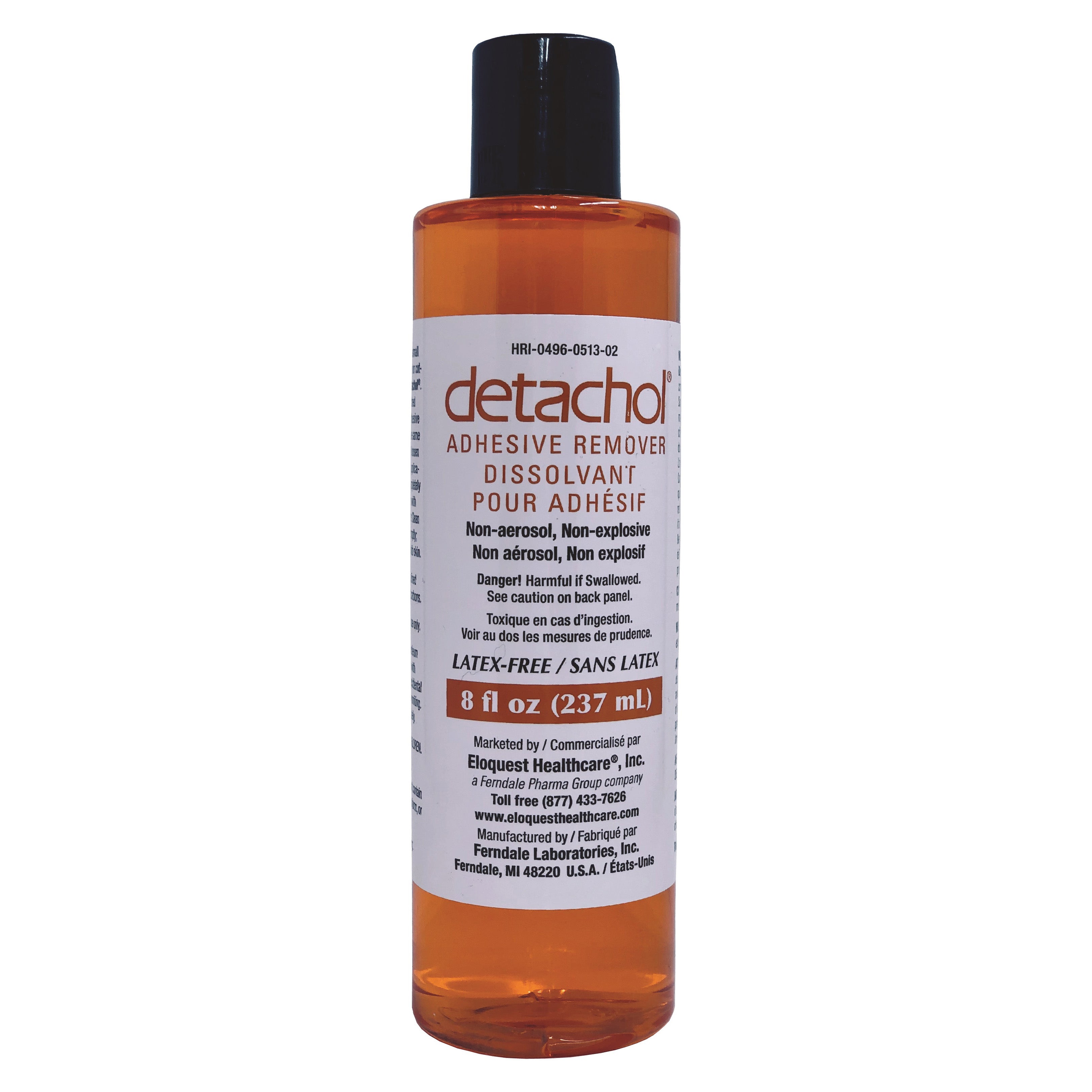 0496-0513-02 Detachol Adhesive Remover, 8oz, 1/EA