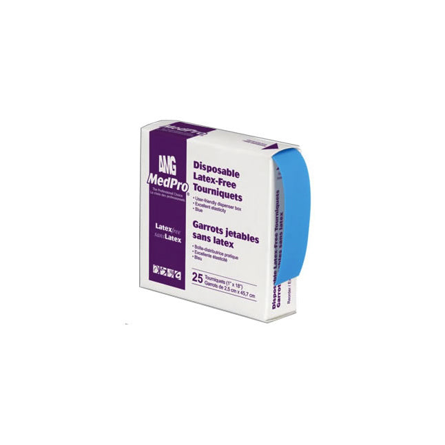 118-782 MedPro Tourniquet, Latex-Free, Disposable, 1" x 18", 10RL/BX