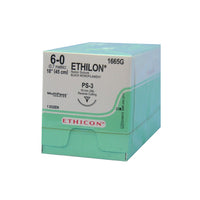 1665G Ethilon Non Absorbable Suture, Nylon 6, Size 6-0, 16mm 12EA/CA