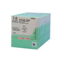 1696G Ethilon Non Absorbable Suture, Nylon 6, Size 7-0, 11mm 12EA/CA
