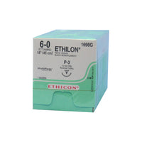 1698G Ethilon Non Absorbable Suture, Nylon 6, Size 6-0, 13mm 12EA/CA