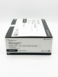 Z8881892910 Magellan Insulin Safety Syringe, Permanent Needle, 1mL, 29GA x 0.5" 50EA/BX