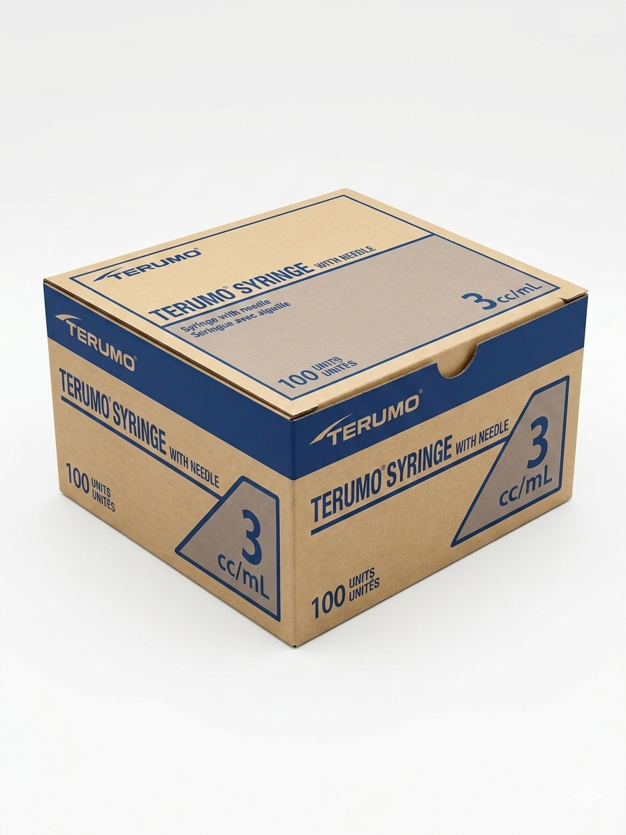 TC-SS-03L2325 Hypodermic Syringe, With Ultra Thin Wall Needle, 23GA x 1", 3cc, 100EA/BX
