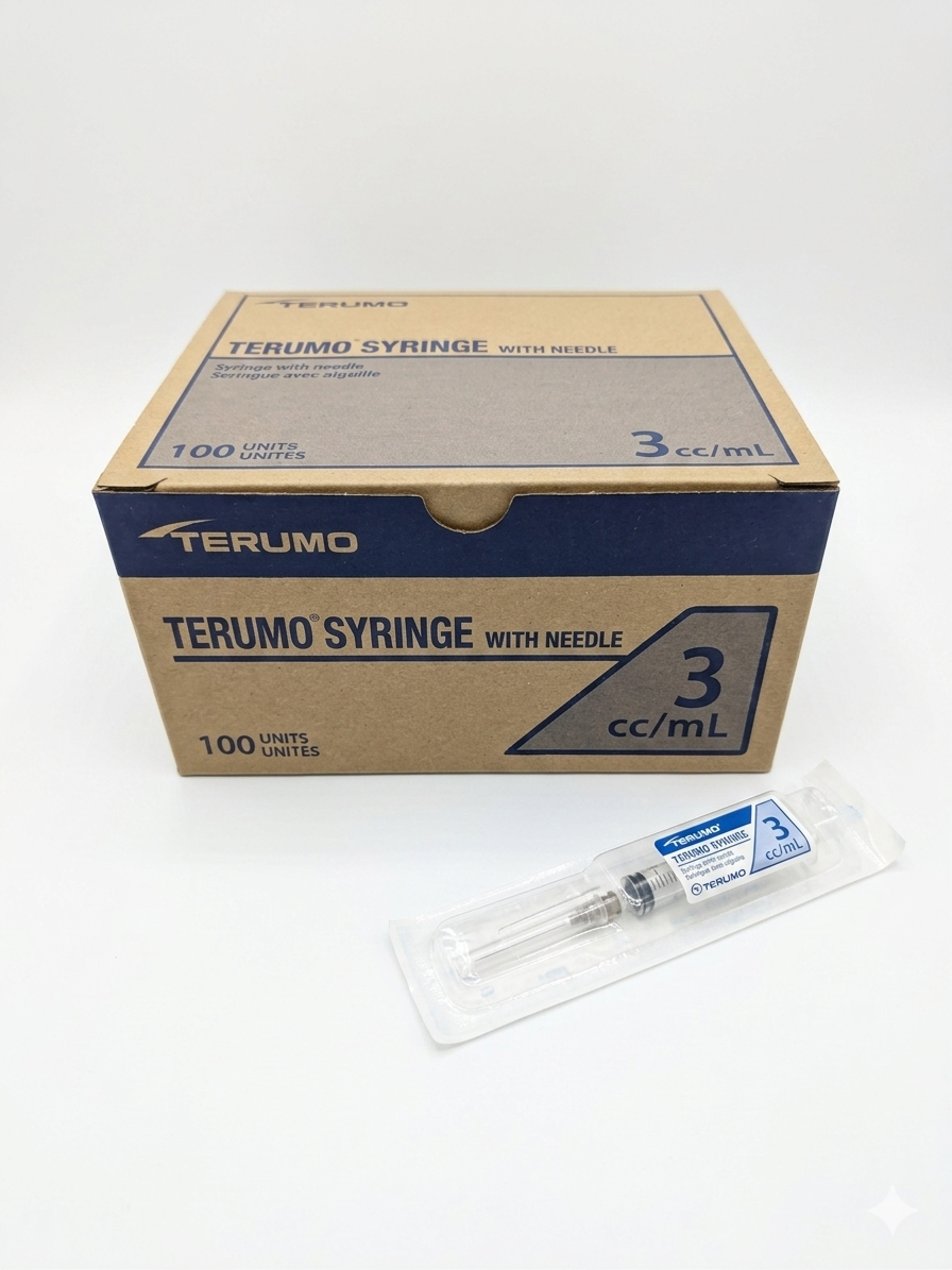 TC-SS-03L2325 Hypodermic Syringe, With Ultra Thin Wall Needle, 23GA x 1", 3cc, 100EA/BX