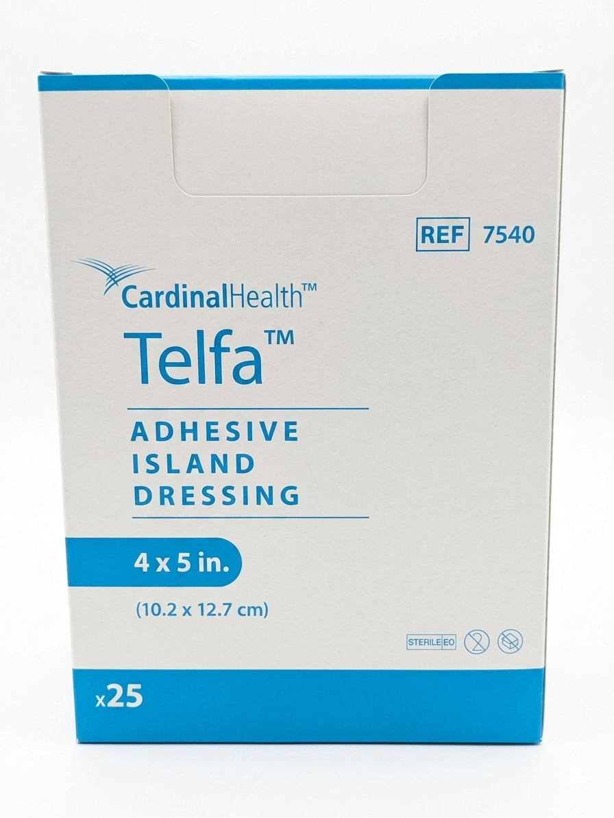 7540 - Telfa Island Dressing, Adhesive, Sterile, 5" x 4", 25EA/BX