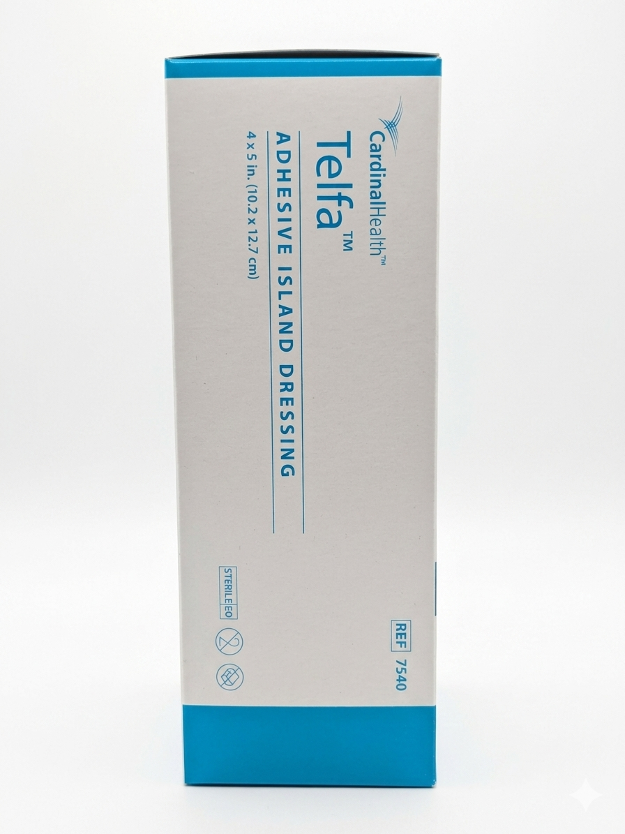 7540 - Telfa Island Dressing, Adhesive, Sterile, 5" x 4", 25EA/BX