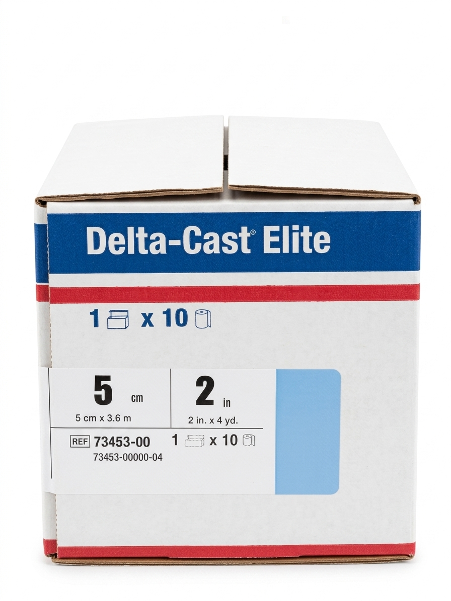 BSN 7345300 Delta-Cast Elite Light Blue Polyester Cast Tape 5cm x 3.6m (2" x 4yd.) 10/BX