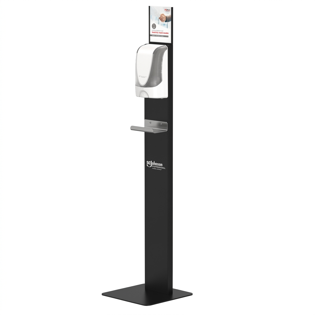Deb TouchFREE Ultra Dispenser Black, Stand Black, & 1 Refill of 1000ml Microsan Encore Foam (Complete Kit) (Discontinued)