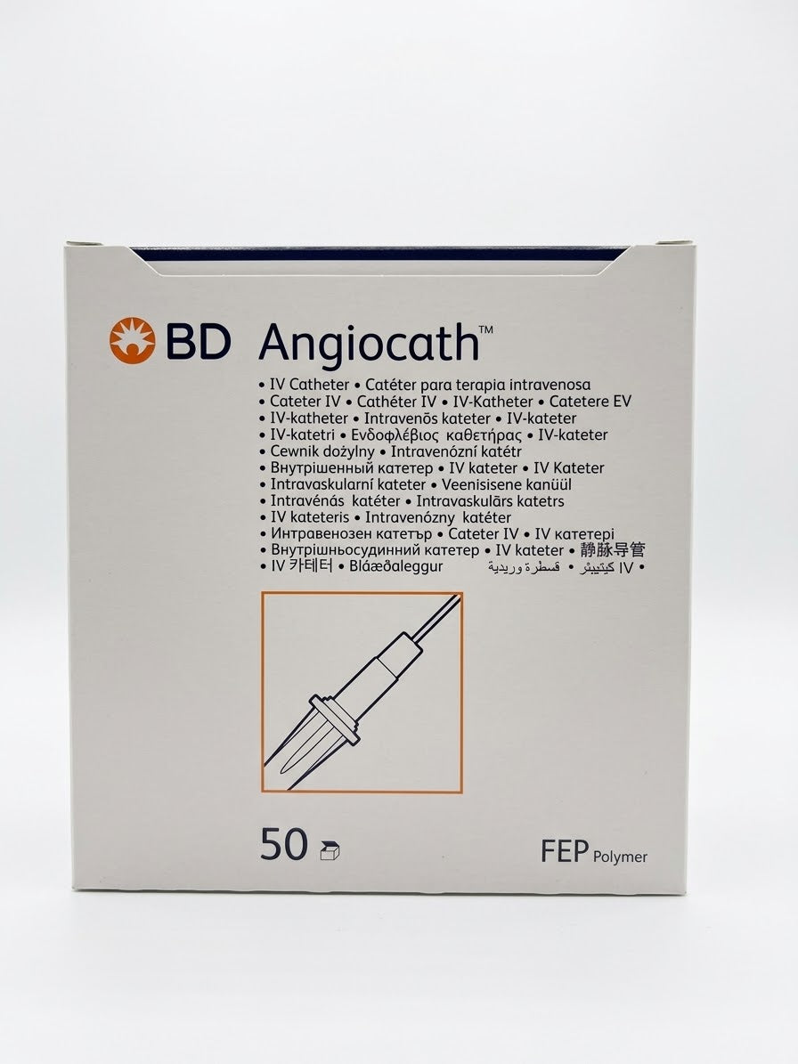 BD381147 Angiocath Peripheral Venous Catheter, 18GA x 1.88", 50EA/BX