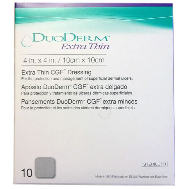 187658 DuoDERM CGF Hydrocolloid Dressing, Square, 10cm x 10cm, 20EA/BX