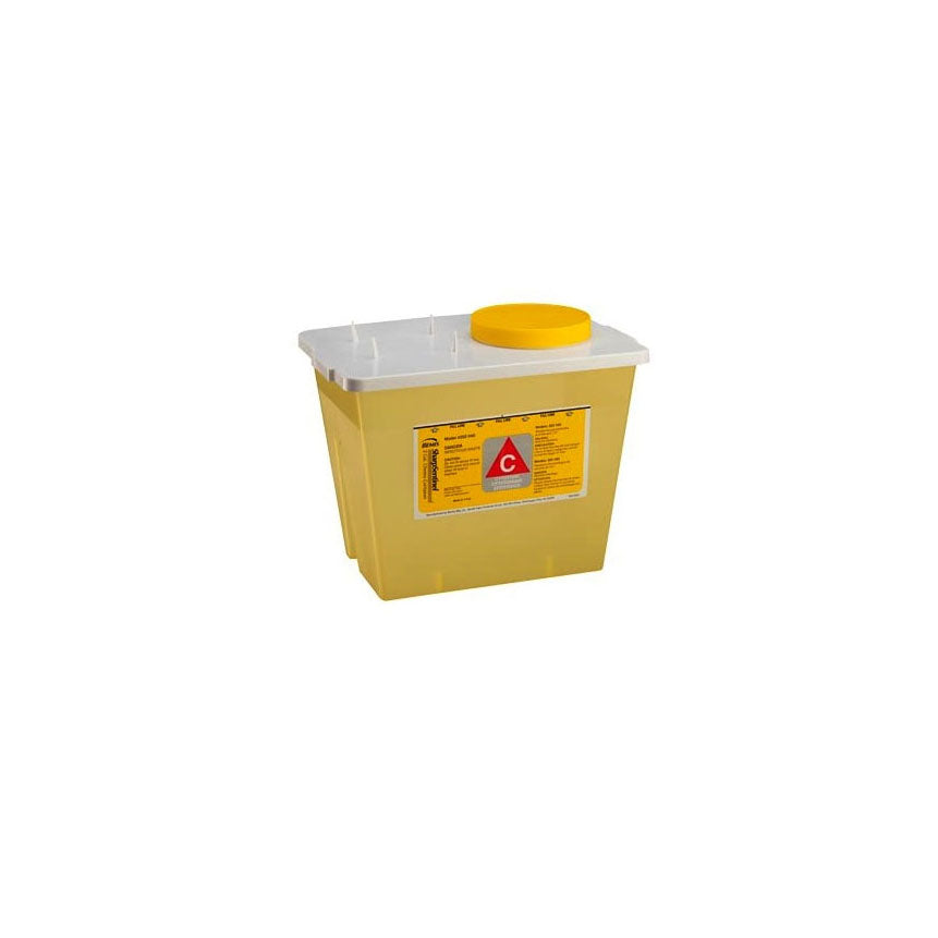 202-040 Sentinel Chemo Container, 2GL, Yellow, 1/EA