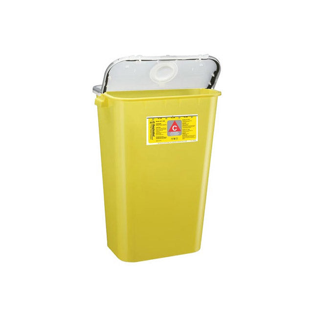 211-040 Sentinel Chemo Container, W11-13/16" x L16-1/2" x H22-1/2", 11GL, Yellow, 6EA/CA