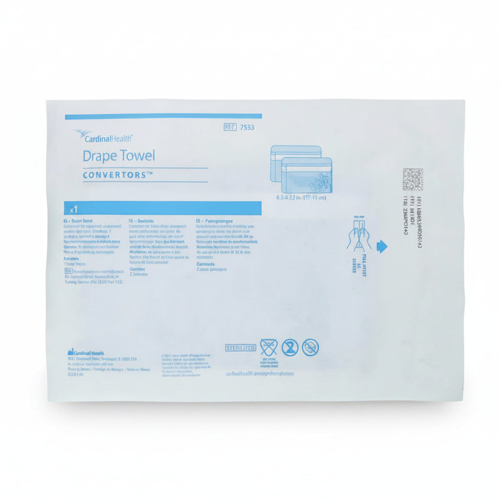 A7553 Drape Towel with Adhesive Strip, Non-Absorbent, 15" x 26", 120EA/CA