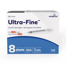 320468 Insulin Syringe, With Ultra-Fine II Needle, 1/2mL, 30GA x 5/16" 100EA/BX