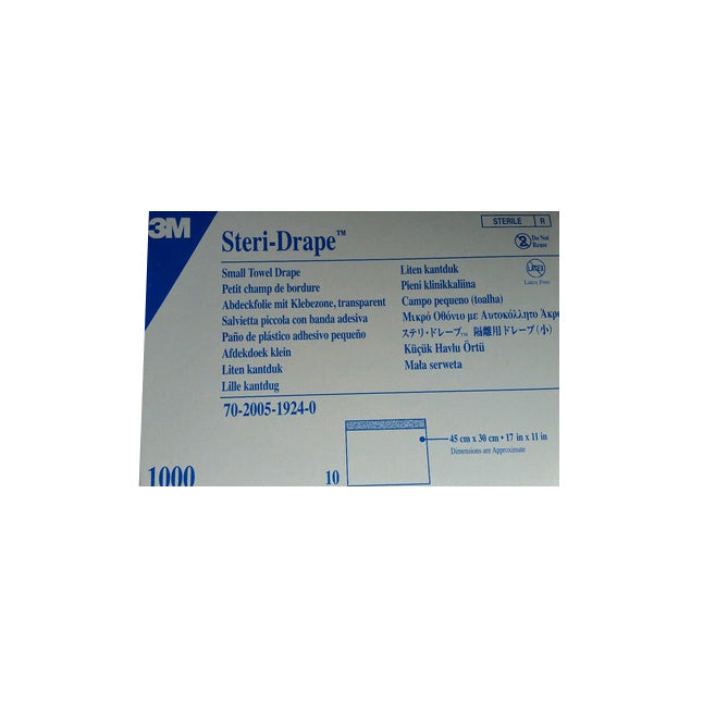 3M1000 Steri-Drape Towel Drape, Small, 45cm x 30cm, 10EA/BX