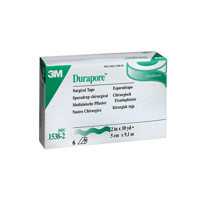 3M1538-1 Durapore Surgical Tape, 1" x 10yd, 12RL/BX