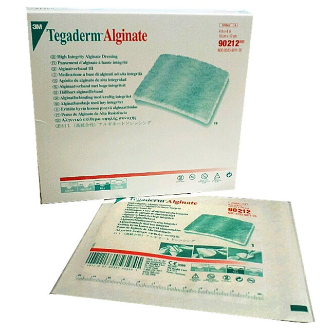 3M90212 Tegaderm Alginate Dressing, High Gelling, 4" x 4", 10EA/BX