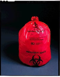 47-05 Ultra-Tuff Infectious Waste Bag, W8" x L41" x H23" Red, 250EA/CA