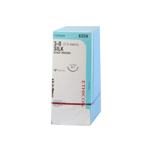 632H Non Absorbable Suture, Silk, Size 3-0, 36EA/CA