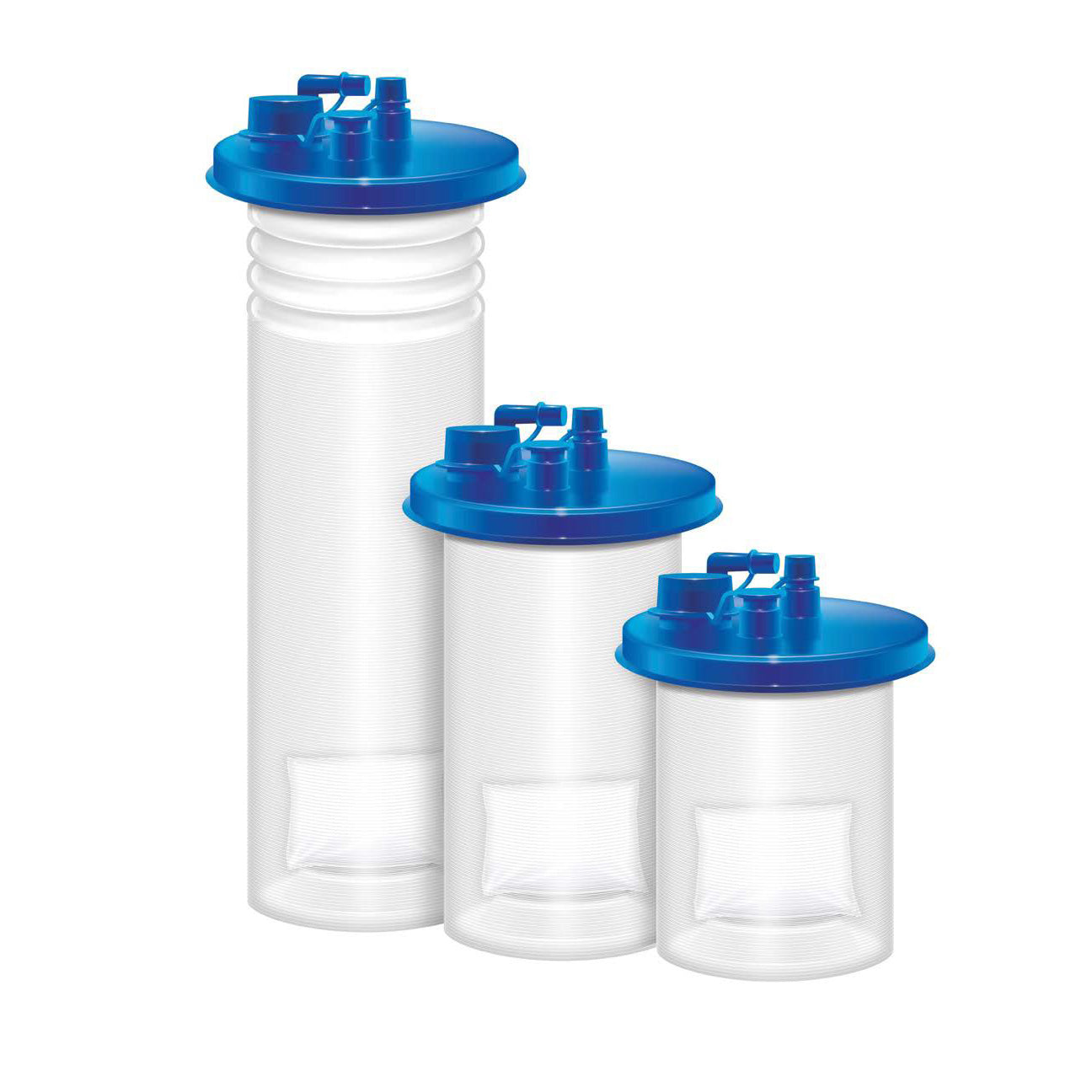 65651-910G Flex Advantage Disposable Suction Liners with Medi-Vac Solidifier, 1000cc, 50EA/CA