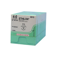 691G Ethilon Non Absorbable Suture, Nylon 6, Size 4-0, 13mm 12EA/CA